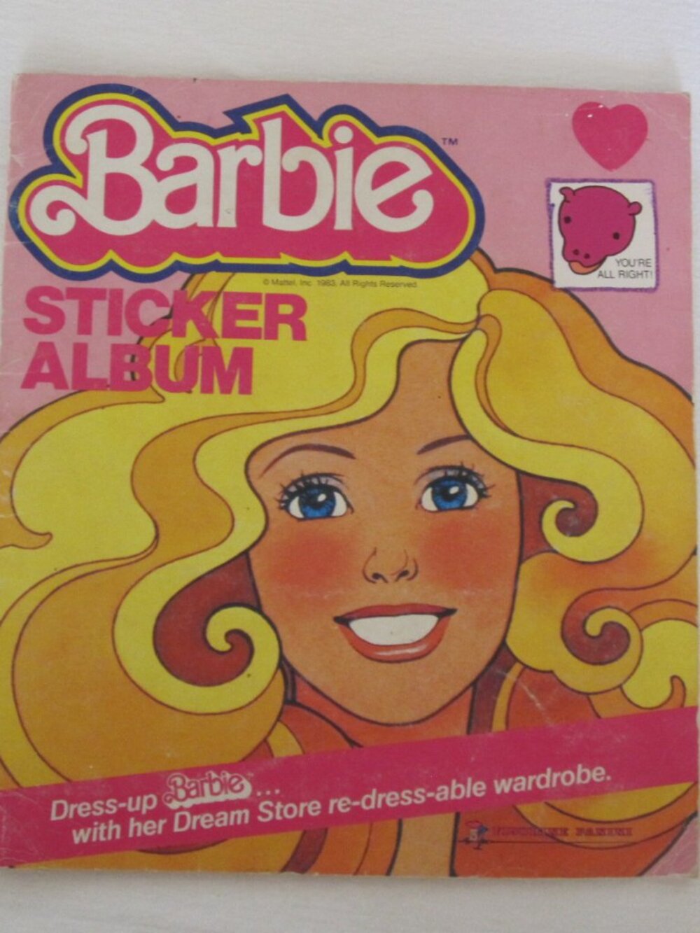 1983 Barbie / Panini Sticker Album - 90% Completely full